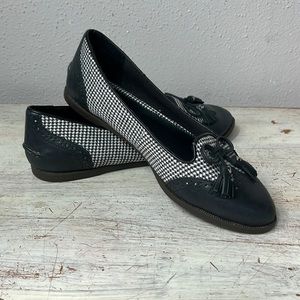 Sperry Harper Houndstooth Wingtip Flat Loafer Sz 6.5M